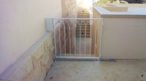 white wrought iron security gate  - General Metal Works Malta