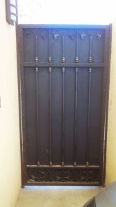 Black security gate wrought iron  - General Metal Works Malta