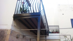 Elevated wrought iron balcony and railing - General Metal Works Malta