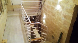 modern rounded hand railing staircase  - General Metal Works Malta