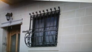 Wrought iron Security window pregnant window design - General Metal Works Malta